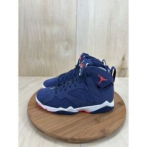 NEW Air Jordan 7 Retro Quai 54 Neutral Indigo Bright Crimson Shoes W 6.5 (5y)